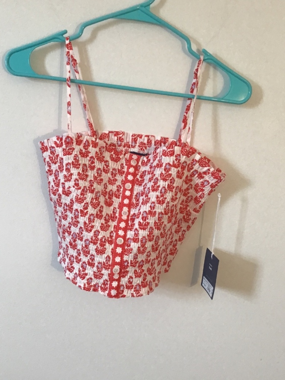 Roller Rabbit x Target Womens Red Floral Smocked Cami